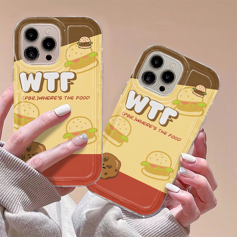Ốp Điện Thoại Silicon TPU Mềm Chống Sốc Họa Tiết Hamburger Cho IPhone 14 13 11 12 Pro XS Max X XR 7 + 8 Plus