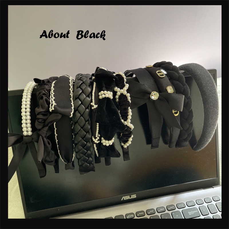 Băng Đô Cài Tóc Màu Đen Thời Trang Cho Nữ