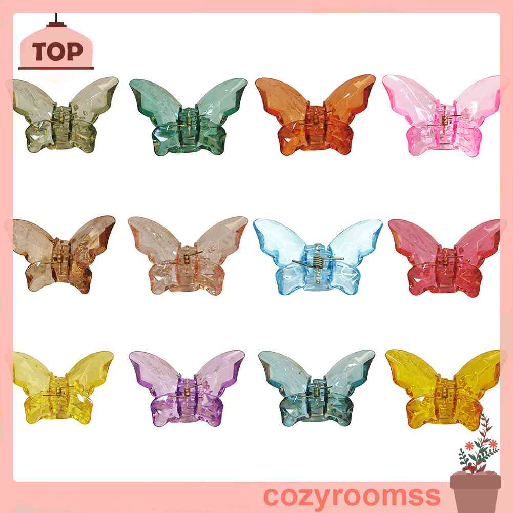 Kẹp Tóc Hình Bướm Trong Suốt Phong Cách Hàn Quốc Ngọt Ngào Cho Nữ