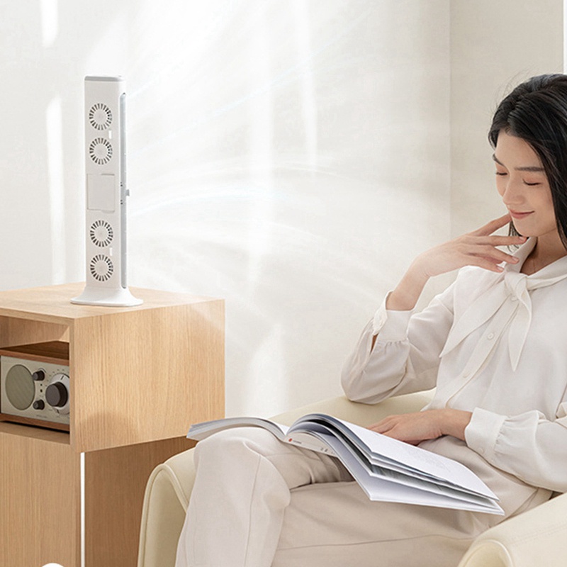 Quạt Điện Điều Hòa Không Khí Di Động Với Màn Hình Hiển Thị Có Thể Sạc Lại Bằng Cổng USB Cho