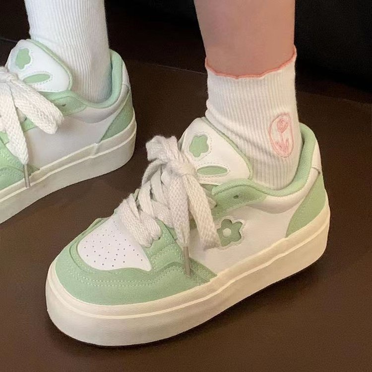 Giày Thể Thao Mũi Tròn Phong Cách Hàn Quốc Thời Trang Mới Cho Nữ