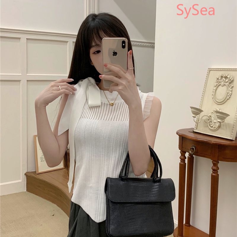 Áo Hai Dây Thắt Nơ Quyến Rũ Thời Trang Hè Cho Nữ