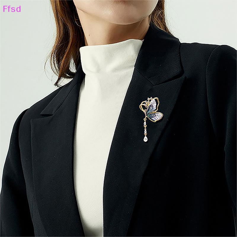 {Ffsd} Trâm Cài Áo Tua Rua Hình Bướm Trong Suốt Đính Đá Nhẹ Nhàng Dễ Phối Đồ Cho Quần Áo Corsage * Hàng Bán Chạy