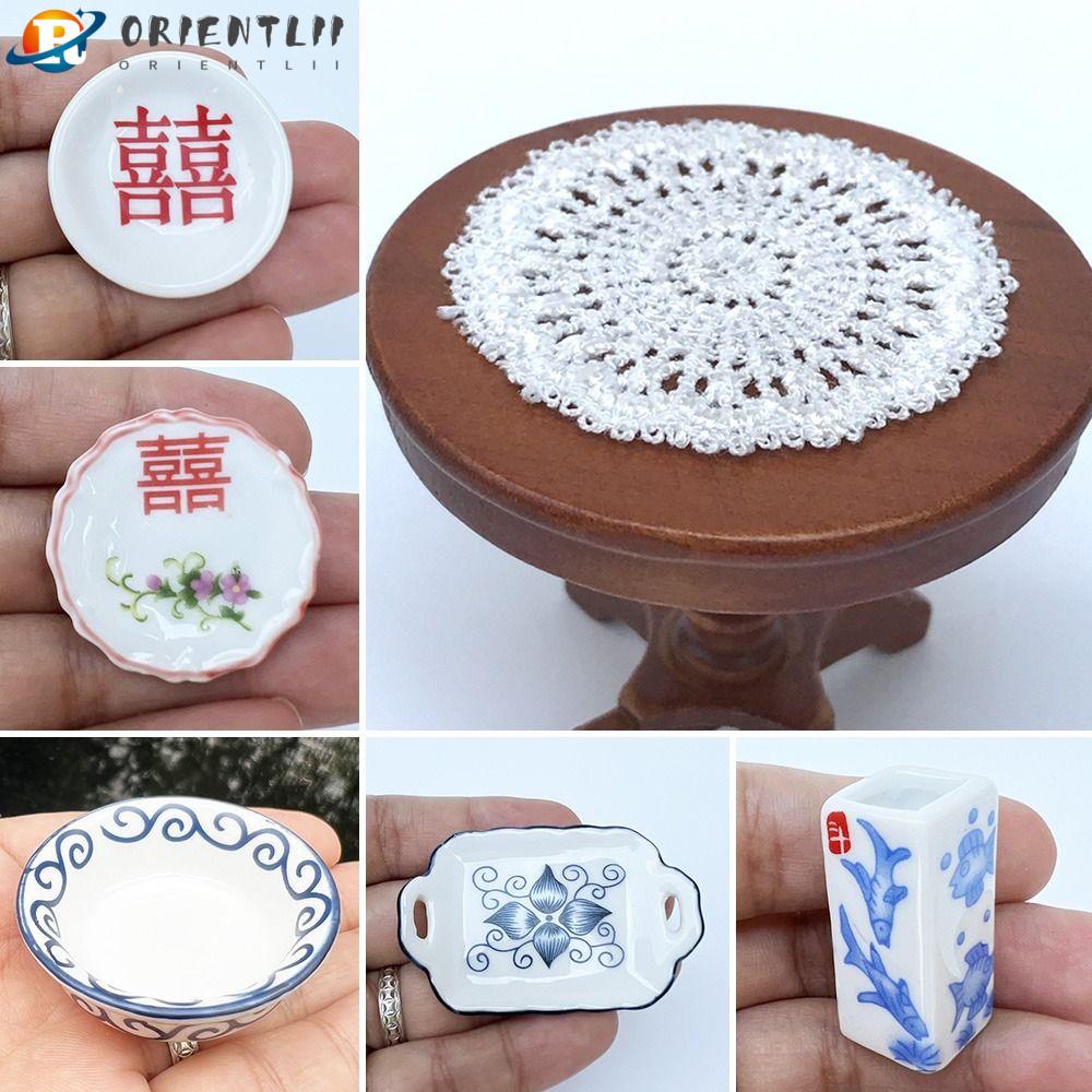 Set 2 Dĩa Trang Trí Nhà Búp Bê 1: 12