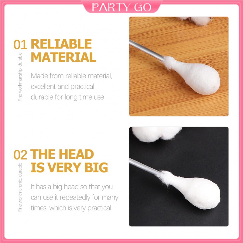 Set 4 Tăm Bông Cotton Chuyên Dụng Cho Salon Làm Tóc