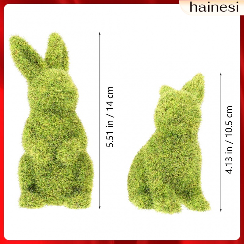 Set 2 Tượng Thỏ Phục Sinh Trang Trí Nội Thất