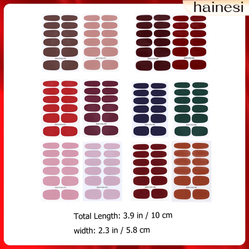 Set 12 Tấm Sticker Dán Móng Nhiều Màu Sắc