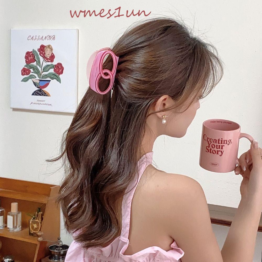 Kẹp Tóc Càng Cua Rỗng Hình Học Rỗng Kiểu Hàn Quốc Ngọt Ngào WMES15H Acetate