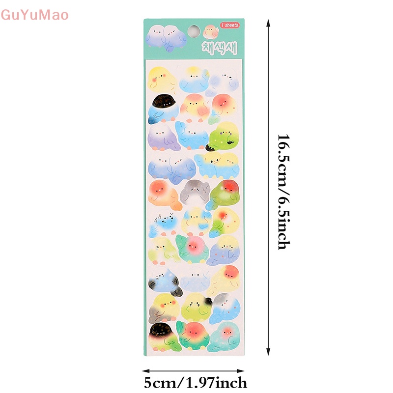 [cxGUYU] Nhãn Dán Trang Trí Album Ảnh Họa Tiết Mèo Kitty Lấp Lánh DIY