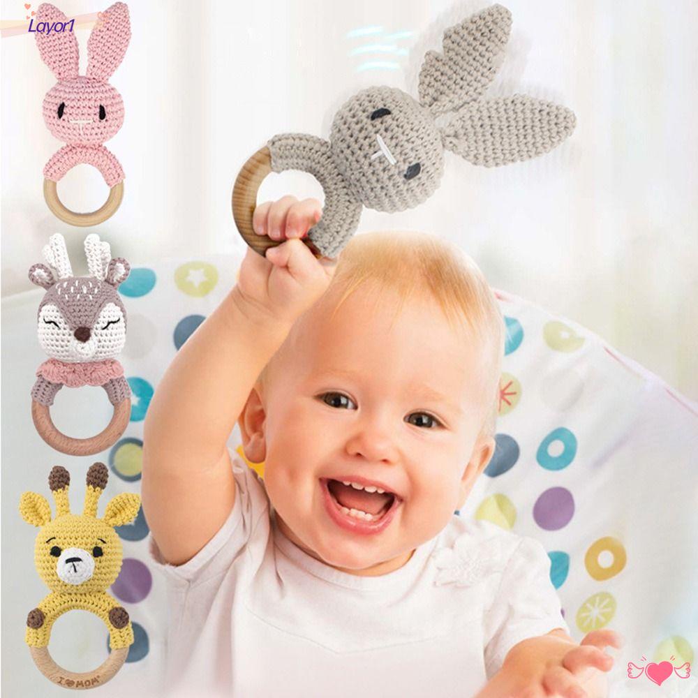 1 Đồ Chơi Lục Lạc Hình Động Vật Hoạt Hình Dạng Treo Mới Cho Bé