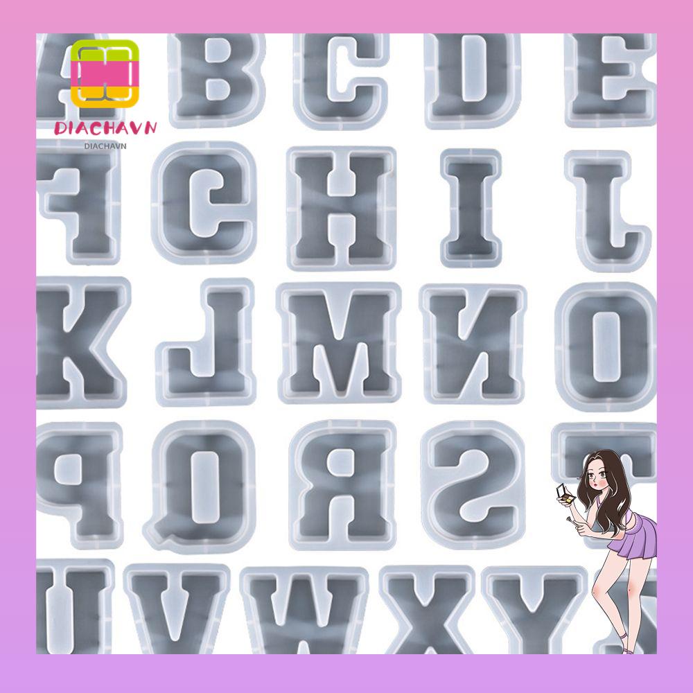 Khuôn Tạo Hình Chữ Cái 3D Bằng Epoxy Kích Thước 6 inch Dùng Trang Trí Tiệc Tùng