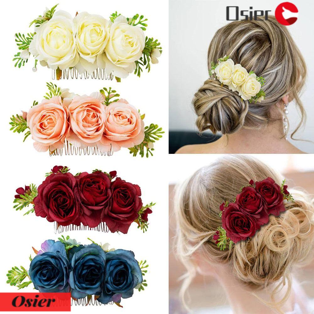 Lược Cài Tóc Đính Hoa Lấp Lánh 1 Cái Cho Cô Dâu|Phụ Kiện Trang Trí Tóc Xinh Xắn Chất Lượng