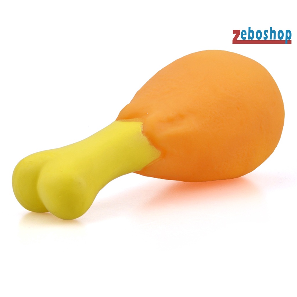 Đồ Chơi Tương Tác Hình Đùi Gà Bằng Cao Su PVC Co Giãn Cho Thú Cưng