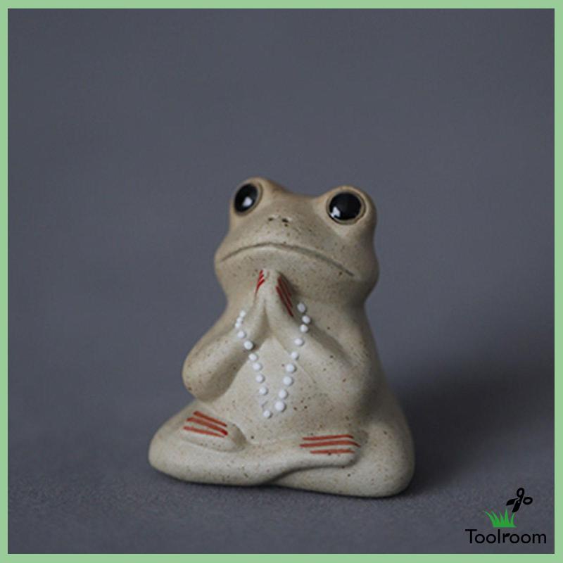 Mô Hình Tượng Ếch Thú Cưng Cỡ Nhỏ Bằng Gốm Thanh Lịch