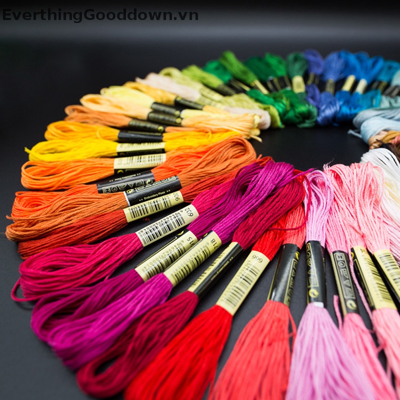 Cuộn Chỉ cotton 8m Nhiều Màu Sắc Dùng Thêu Tranh Chữ Thập DIY  Vn