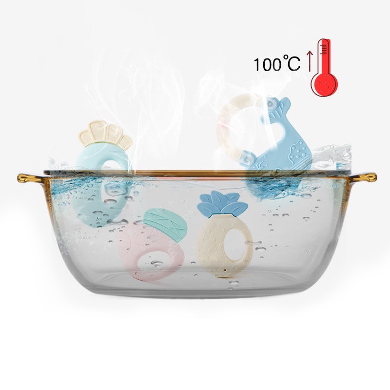 Đồ Chơi Ngậm Nướu Hình Trái Cây Bằng Silicone Dành Cho Trẻ Em