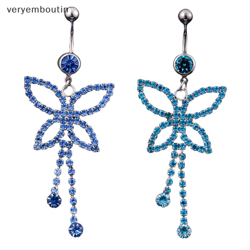 Khuyên Rốn Hình Bướm Đính Đá Zircon Thời Trang Cho Nữ