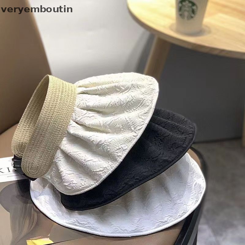 Nón Tai Bèo Vành Rộng Hở Chóp Chống Tia Cực Tím Tùy Chỉnh Phong Cách Hàn Quốc Dễ Phối Đồ Thời Trang