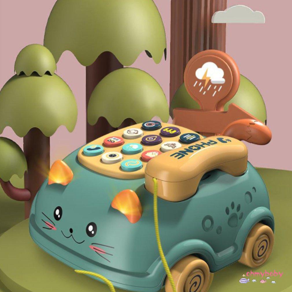 [OMB] Trẻ Em Montessori Điện Thoại Đồ Chơi Giáo Dục Sớm Âm Nhạc Truyện Máy Sơ Sinh Mô Phỏng Quà Tặng [Z/10]