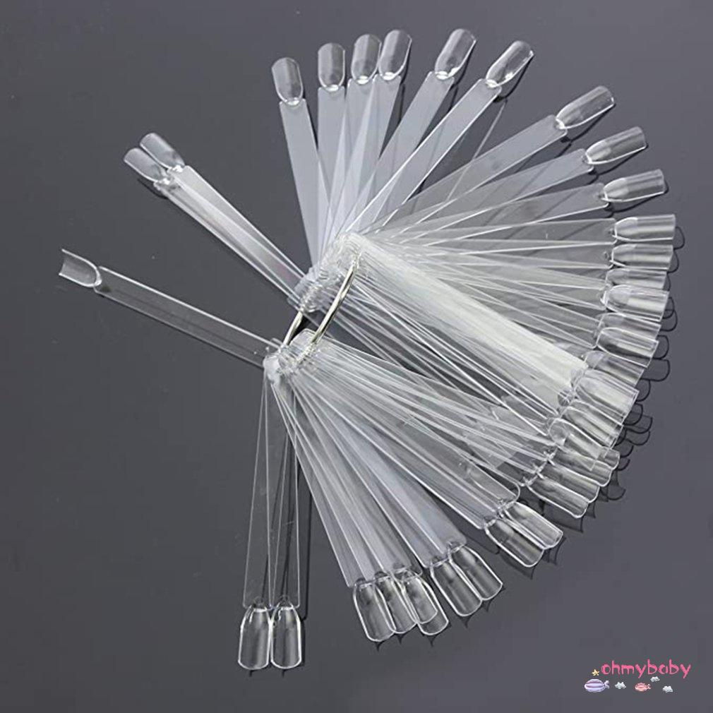 [InStock] Da trong suốt Sơn móng tay Hiển thị mô hình Hình quạt Thực hành sơn Bảng hiển [Z/15]