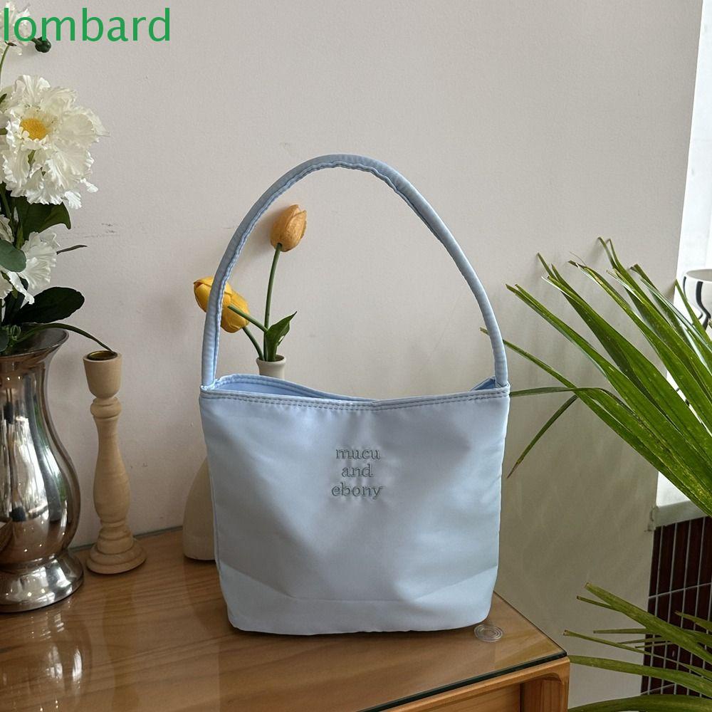 Túi Xách Đeo Vai Hình Vuông Bằng Nylon Thêu Họa Tiết Dễ Thương Thời Trang Cho Nữ