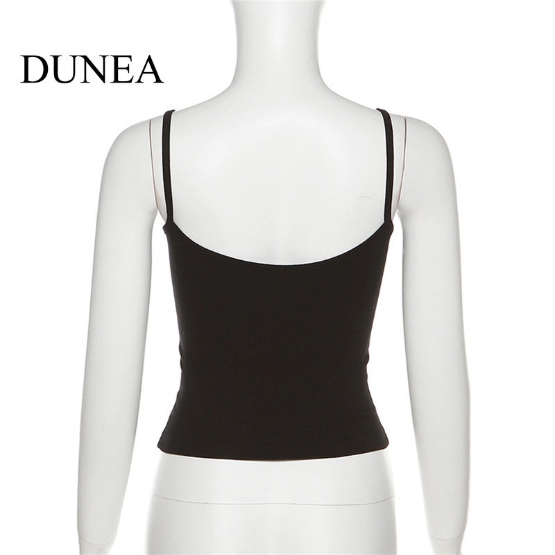 DUNEA Áo Croptop Hai Dây In Monogram Phong Cách DUNEA Dành Cho Nữ
