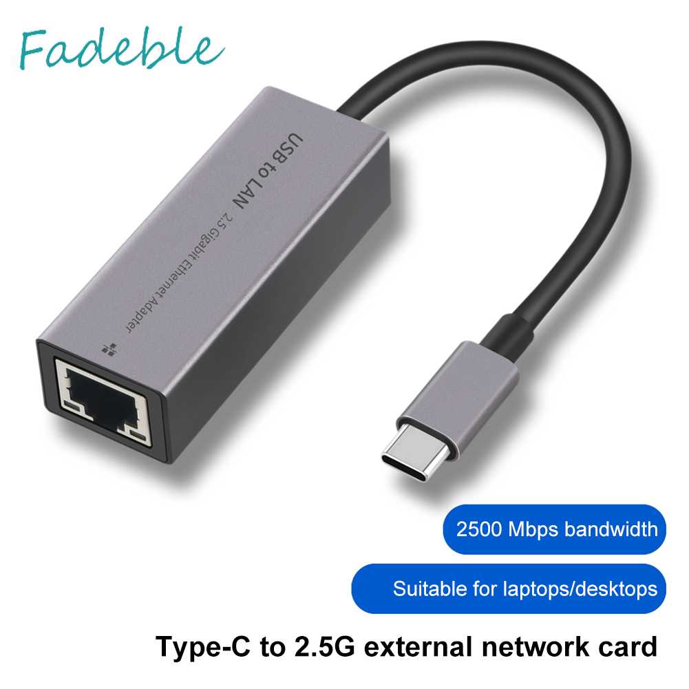 Thẻ Mạng 2.5G 2500Mbps Chuyển Đổi Từ Type-C / USB3.0 Sang RJ45