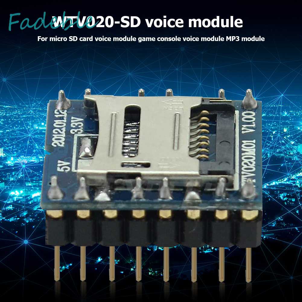 Mô Đun Âm Thanh Thẻ Nhớ SD MP3 WTV020-SD 32M-1GB