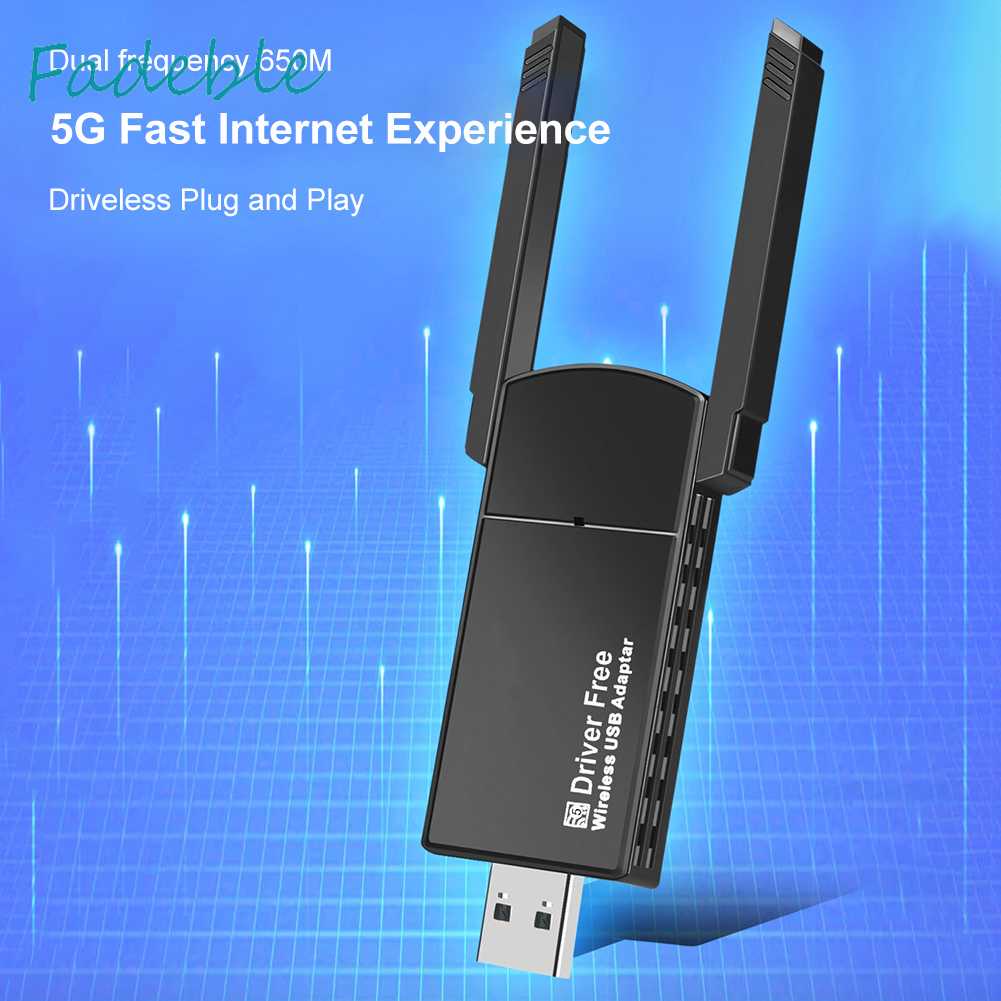 Usb WiFi 650Mpbs 5G / 2.4G Cho Windows Vista / XP / Win7 / 8 / 10 / 11
