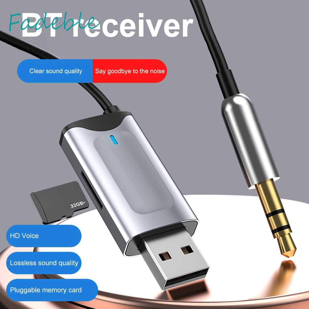 Thiết Bị Nhận Tín Hiệu Âm Thanh Bluetooth Hỗ Trợ TF Cho Xe Ô Tô