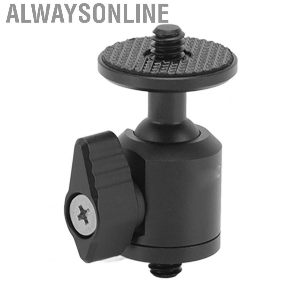 Alwaysonline PULUZ Aluminum Alloy Ball Head Mount Mini Portable Tripod with 1/4 inch Male Screw for  Smartphone Fill Light MIC