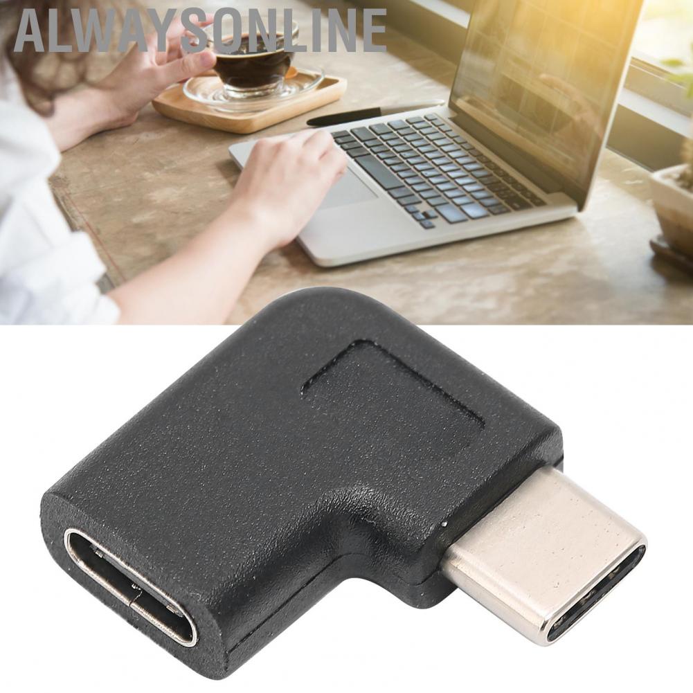 Alwaysonline Type C Male To Female Adapter  Data Sync PVC Reversible Portable Extension for Smartphones Laptops
