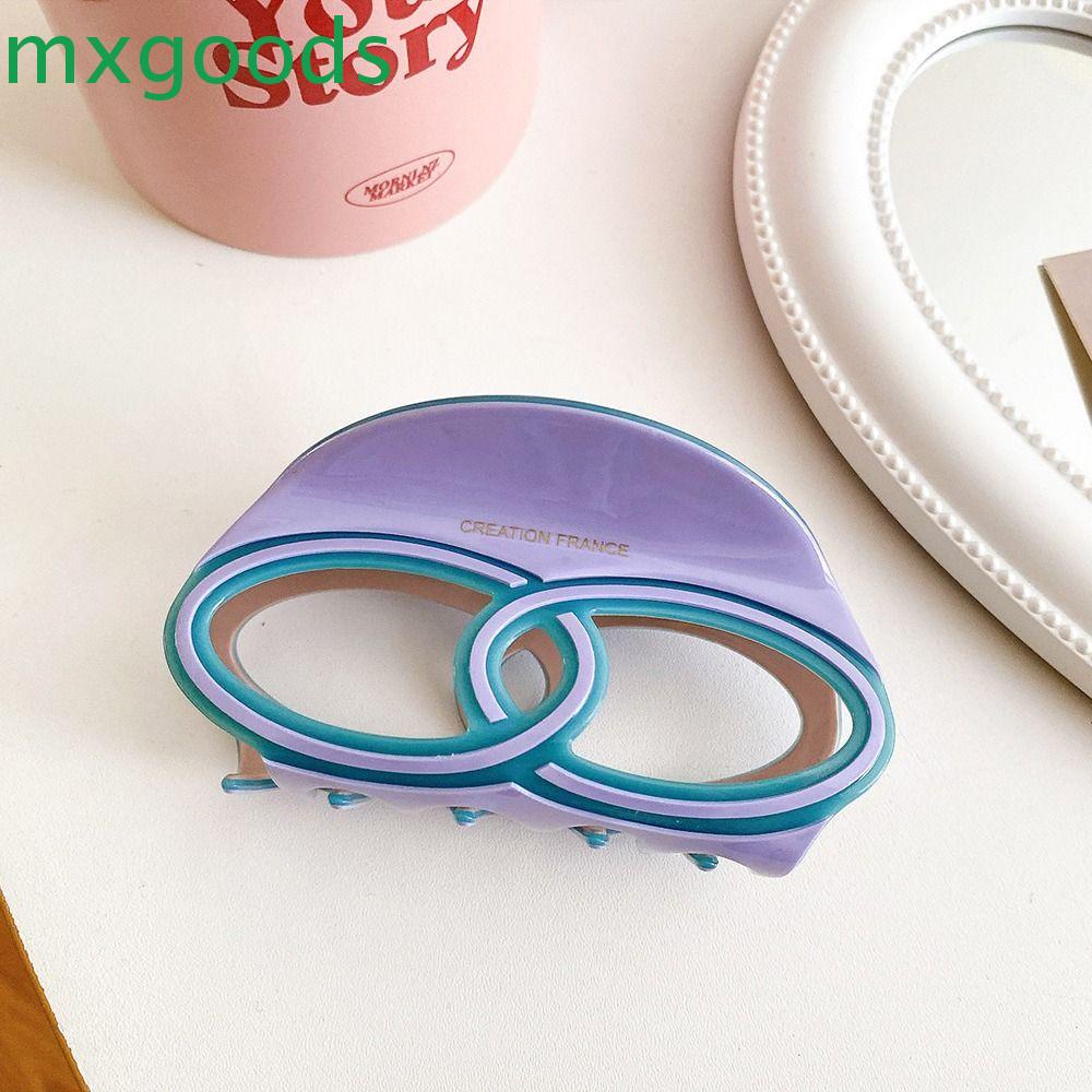 Kẹp Tóc Càng Cua Họa Tiết Hình Học Rỗng Phong Cách Hàn Quốc Thanh Lịch MXGOODS Acetate