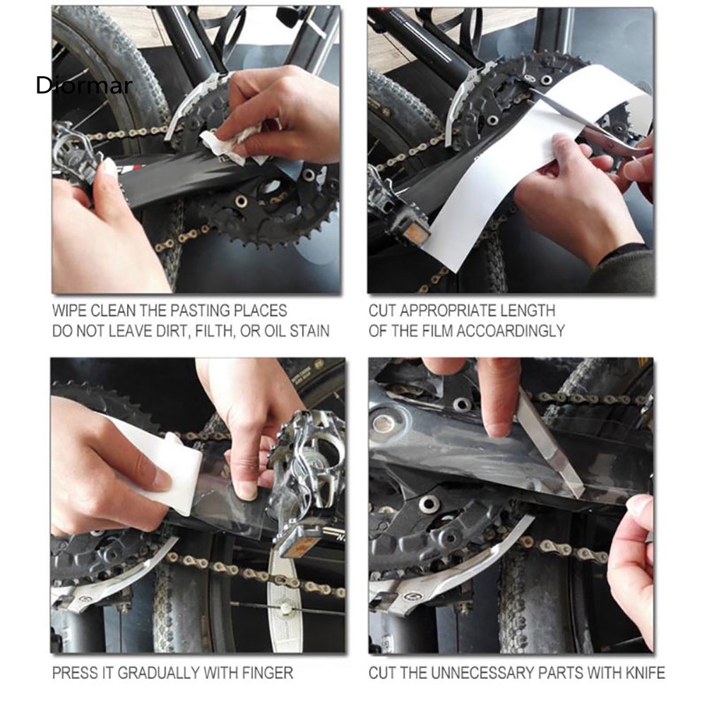 Bộ 3 Cuộn Miếng Dán Bảo Vệ Chống Nước Chống Trầy Cho Xe Đạp Leo Núi