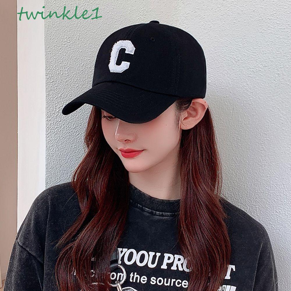 Mũ Lưỡi Trai Vải Cotton Phối Lông Thêu Chữ C Thời Trang Xuân Hè Cho Nam