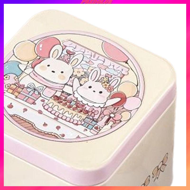 [Predolo2] Hộp Thiếc Vuông Đựng Kẹo / Thực Phẩm Có Nắp Cho Dự Án Tự Làm