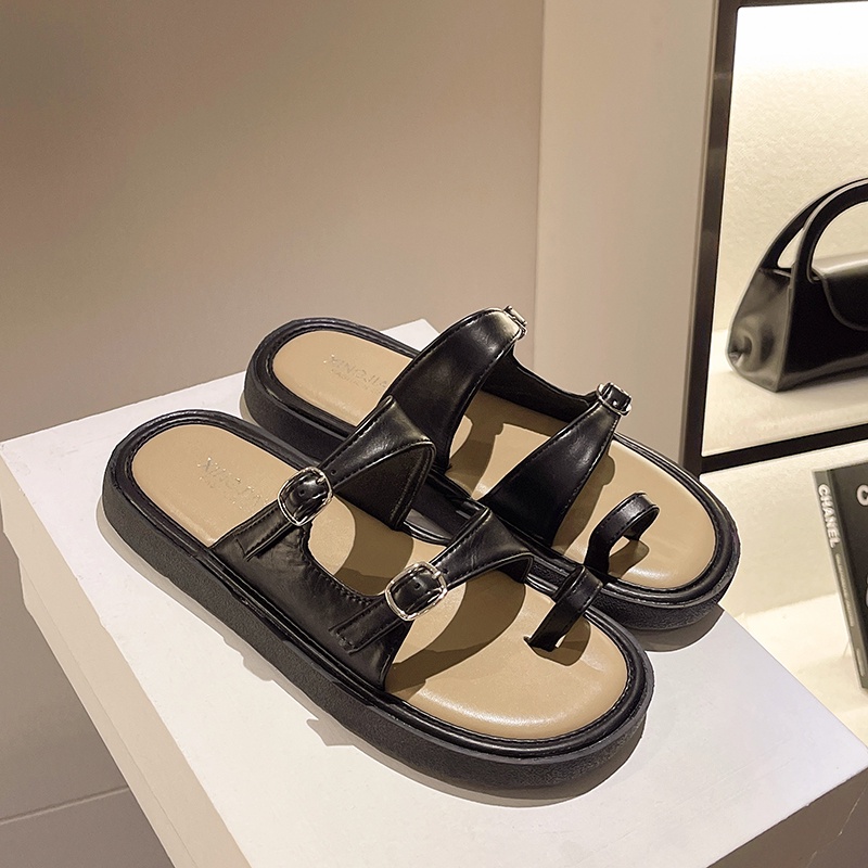 Xăng đan Đế Mềm Mũi Tròn Phong Cách Hàn Quốc Cho Nữ