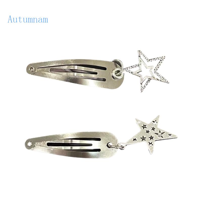 Kẹp Tóc Hình Ngôi Sao Rỗng Bằng Kim Loại Chống Trượt Cho Nữ