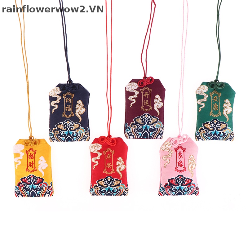 Mặt Dây Chuyền Túi Cầu Nguyện Thêu Họa Tiết Cổ Điển DIY