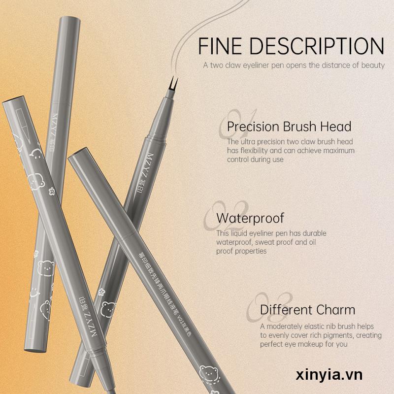 YMZYZ Bút Kẻ Lông Mày Dạng Phẩy Sợi Chống Thấm Nước Lâu Trôi