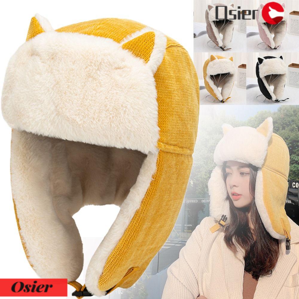 OSIER1 Vỏ Bọc Tai Nghe Giữ Ấm Mùa Đông Chất Liệu Cotton Dày Dặn