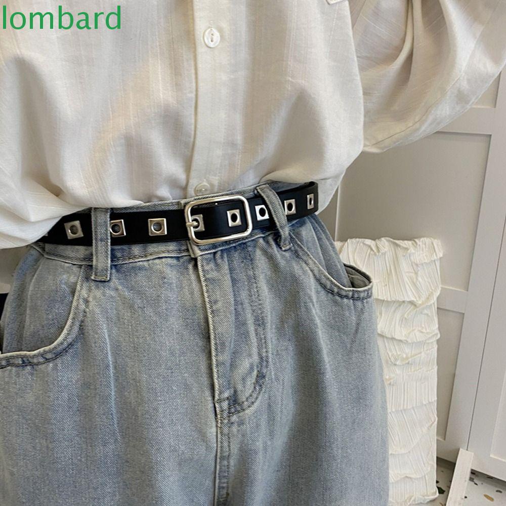 Thắt Lưng Da PU Đính Đinh Tán Dễ Điều Chỉnh Thời Trang Cho Nam Và Nữ