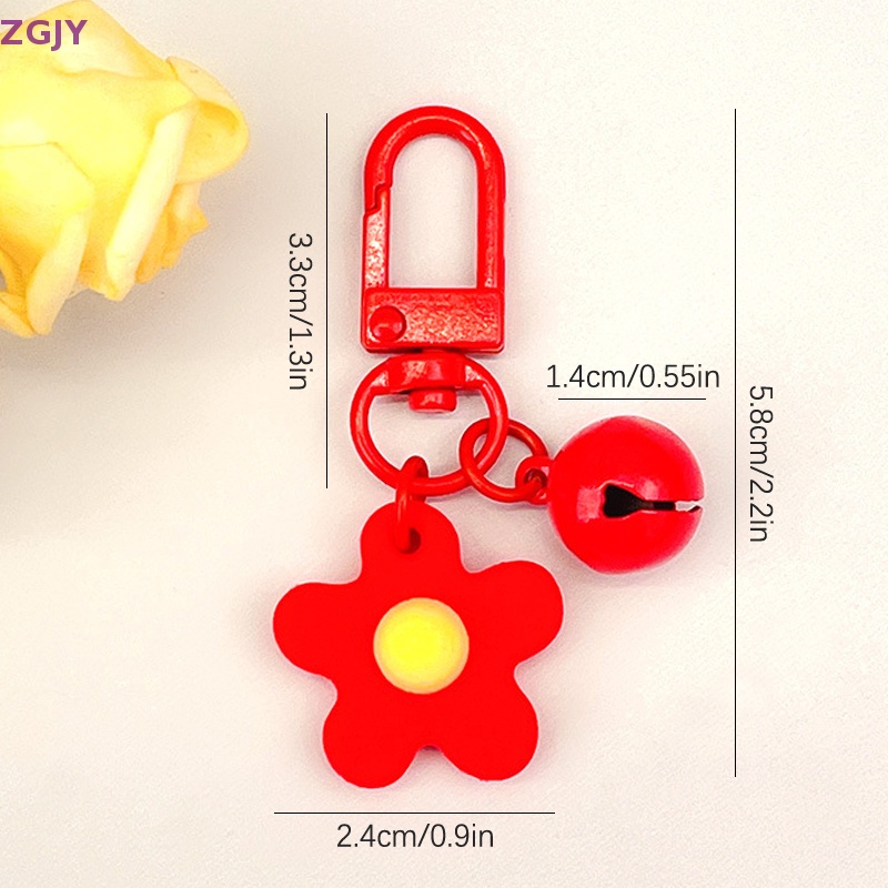 Móc Chìa Khóa Hình Hoa Nhiều Màu Sắc Dễ Thương Mới