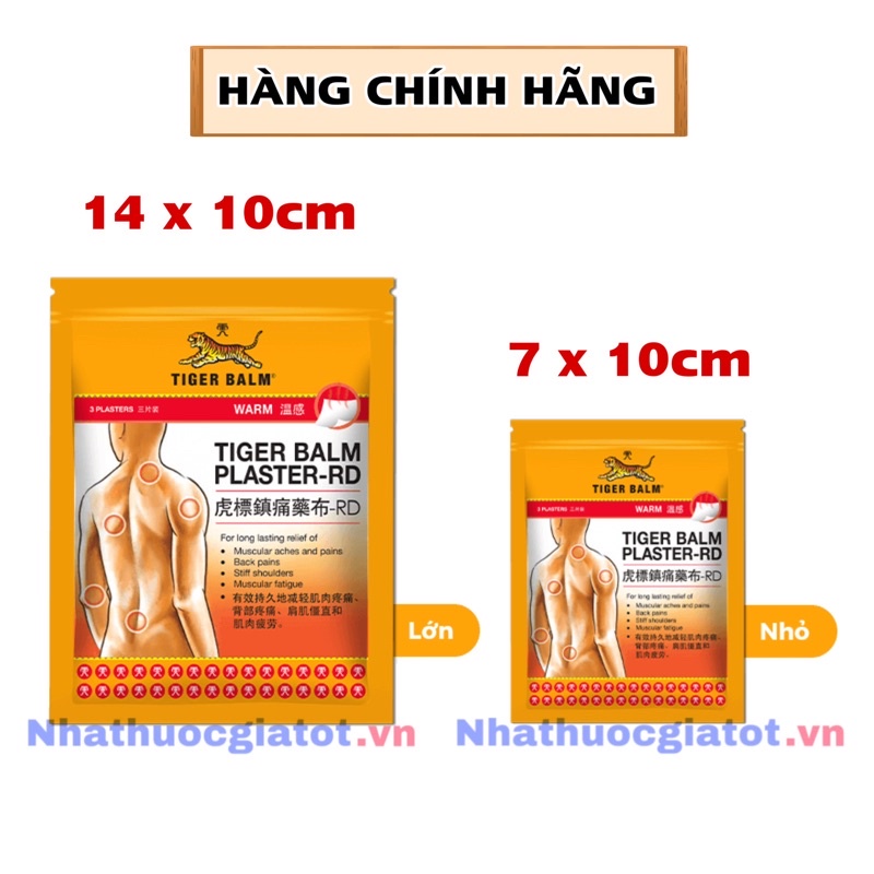 TIGER cao đỏ/ TIGER cao trắng/ dầu Cao Dán Tiger Balm Plaster- RD Hàng Chính Hãng Có Tem Tiếng Việt