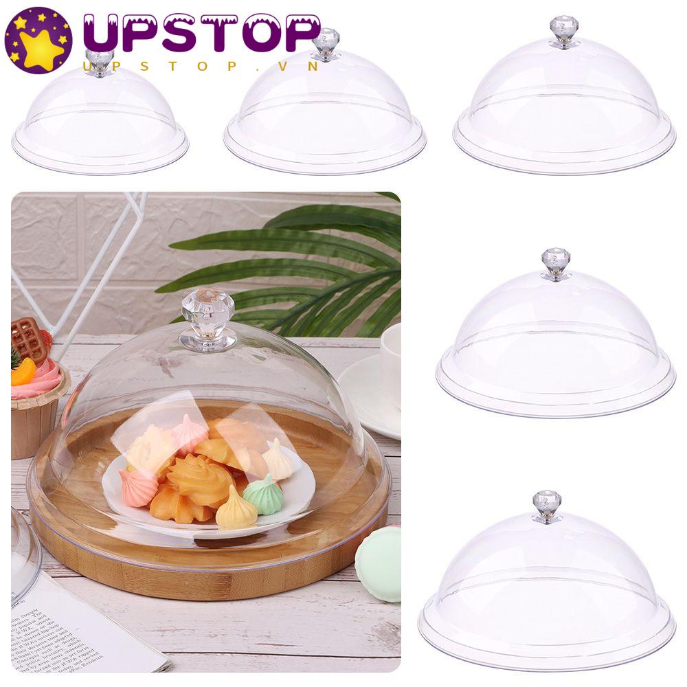 Khay Tròn Đựng Bánh Mì / Tráng Miệng Bằng Acrylic Trong Suốt Chống Bụi