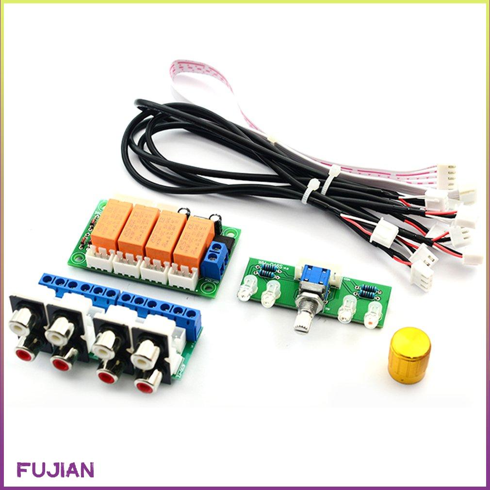 4-Way Relay Audio Input Signal Selector Switching Rca Selection Board Of Rotary Switch For Amplifiers [B/4]