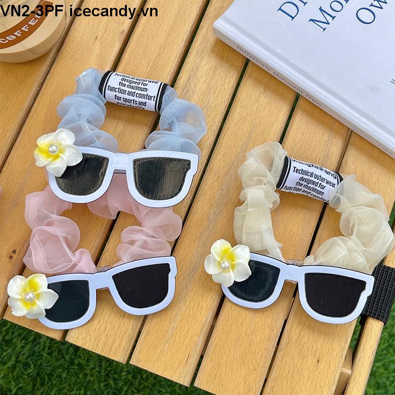 🥟ice🥟Dây Buộc Tóc Vải Gạc Cỡ Lớn Phong Cách Hàn Quốc Dễ Thương Cho Nữ