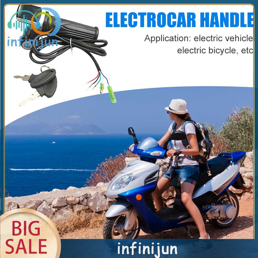 Tay Ga Xe Đạp Điện 36 / 48 / 60V Có Màn Hình LED Hiển Thị