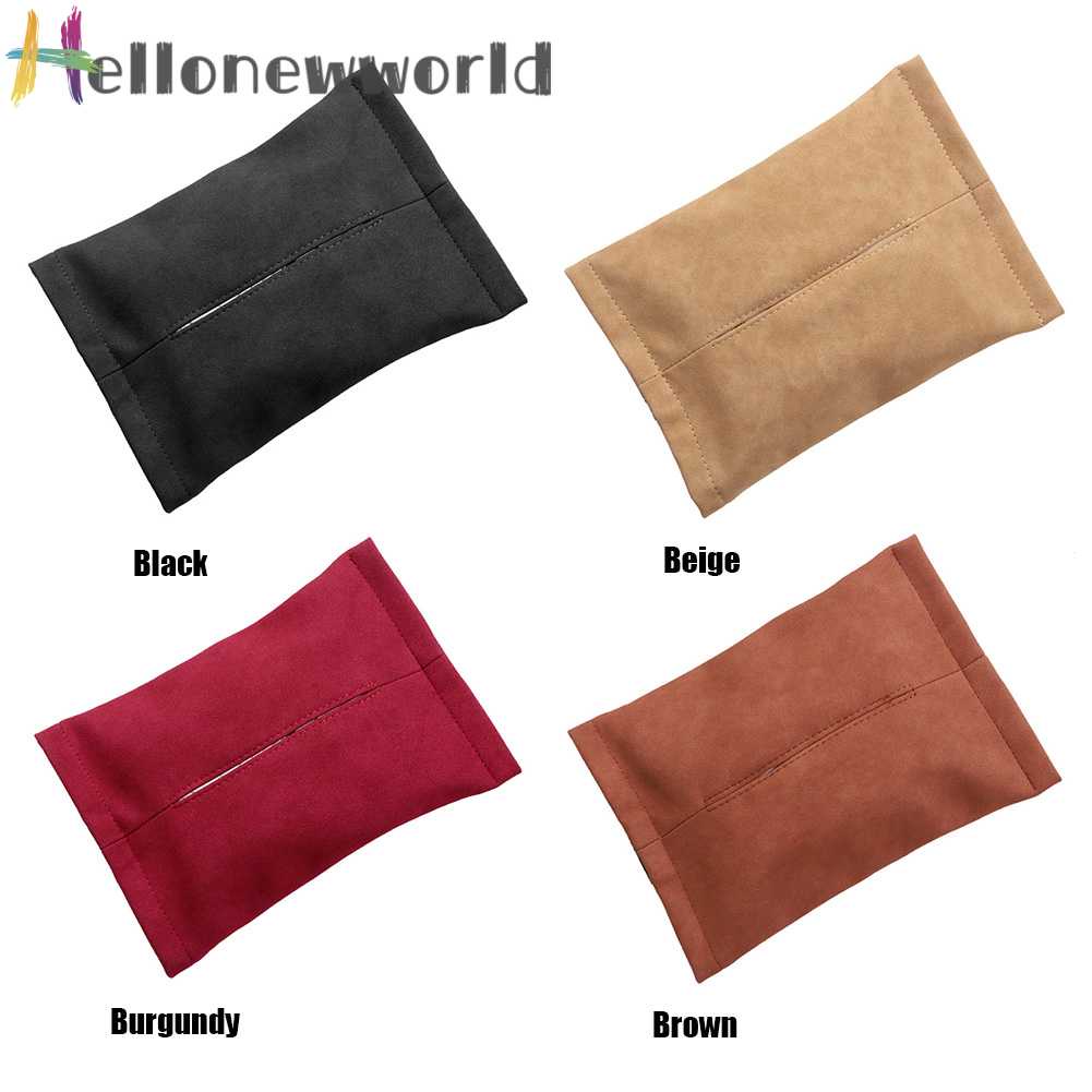 Hộp Đựng Khăn Giấy Bằng Da Lộn Gắn Ghế Sau Xe Hơi Tiện Dụng