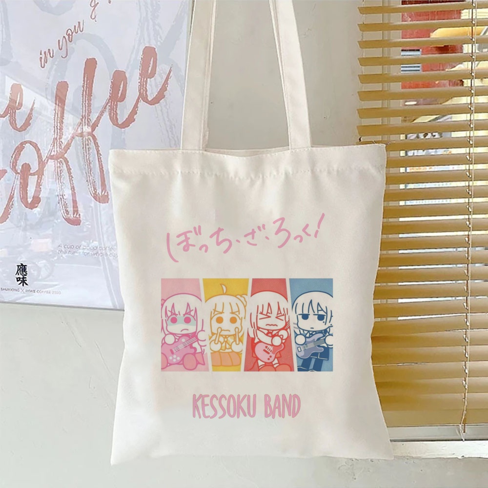 Bocchi Túi Xách tote In Họa Tiết anime the rock gotou hitori Cho Nữ